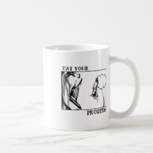 Iss dein Protein Funny Gymer Kaffeetasse