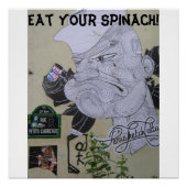 Iss dein Spinat Popeye Graffiti Poster (Vorderseite)