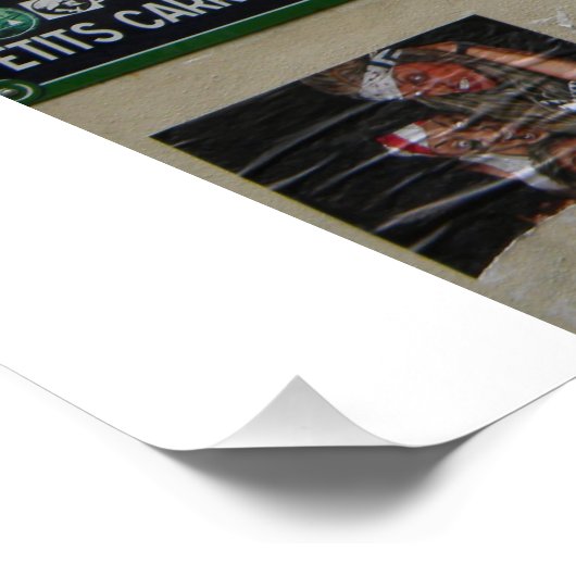 Iss dein Spinat Popeye Graffiti Poster (Ecke)