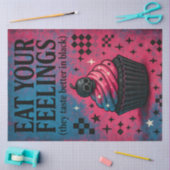 Iss deine Gefühle – Alt Cupcake Decoupage - 1 Seidenpapier (Basteln)