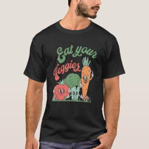 Iss deine Gemüse Retro Kleinkind Veganer Bauernmar T-Shirt