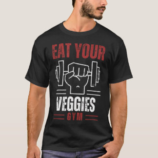 Iss Deine Gemüse - Vegan - Training - Fitnessstudi T-Shirt