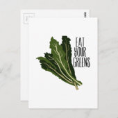 Iss deine Grüntöne Postkarte (Vorne/Hinten)