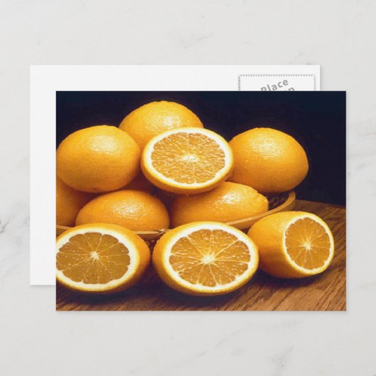 Iss deine Orangen Postkarte (Vorne/Hinten)