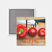 Iss deine Veggies Magnet (Vorderseite/Rückseite)