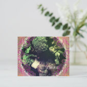 Iss deine Veggies Postkarte (Stehend Vorderseite)