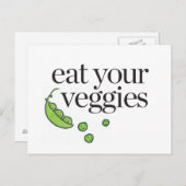 Iss deine Veggies Postkarte (Vorne/Hinten)