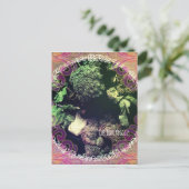 Iss deine Veggies Postkarte (Stehend Vorderseite)