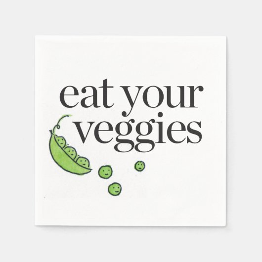 Iss deine Veggies Serviette (Vorderseite)