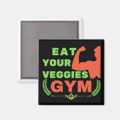 Iss deine Veggies vegane Trainingsmotivation Magnet (Vorderseite/Rückseite)