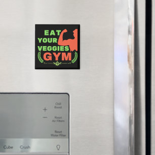 Iss deine Veggies vegane Trainingsmotivation Magnet