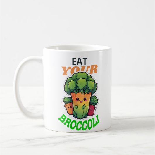 Iss deinen Broccoli Kaffeetasse (Links)