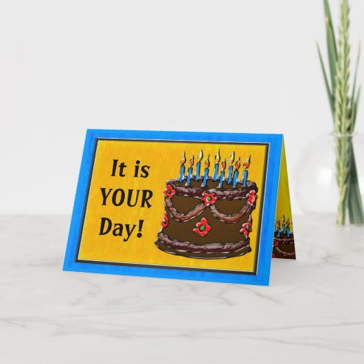 Iss deinen Kuchen #2 (Geburtstagskarte) Karte (Vorderseite)