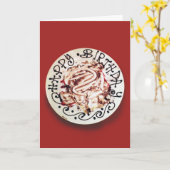 Iss deinen Kuchen Karte (Gelbe Blume)