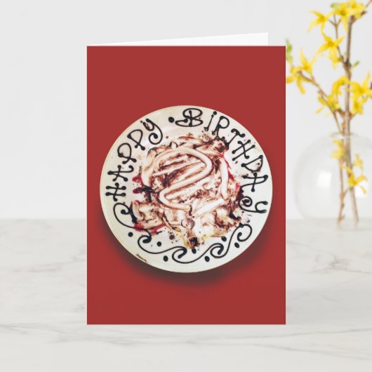 Iss deinen Kuchen Karte (Gelbe Blume)