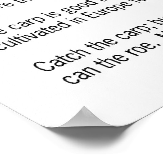 Iss den Karpfen! Poster (Ecke)