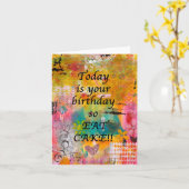 Iss den Kuchen auf deinem Geburtstag - leere Karte (Gelbe Blume)