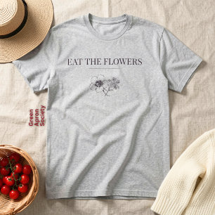 Iss die Blumen Minimalistisches Sammeln Botanische Tri-Blend Shirt