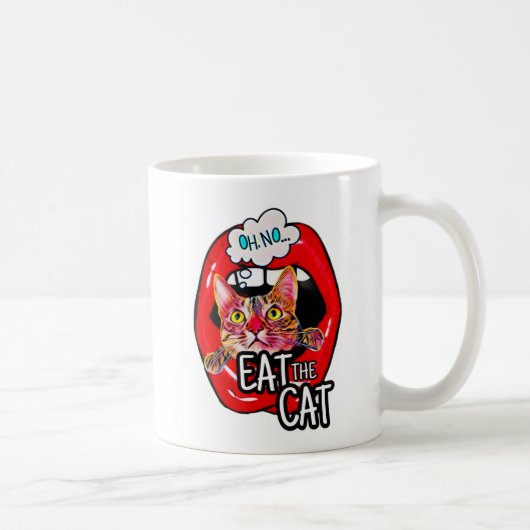 Iss die Katze! Kaffeetasse (Rechts)
