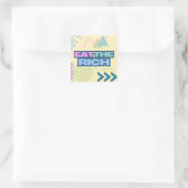 Iss die reichen 90er Jahre Vibe Stickers (Tasche)