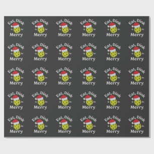 Iss Dink und sei froh Pickleball Weihnachten Geschenkpapier