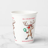 Iss Dink und sei fröhlich, Weihnachts-Pickleball Pappbecher (Rückseite)