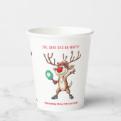 Iss Dink und sei fröhlich, Weihnachts-Pickleball Pappbecher (Links)