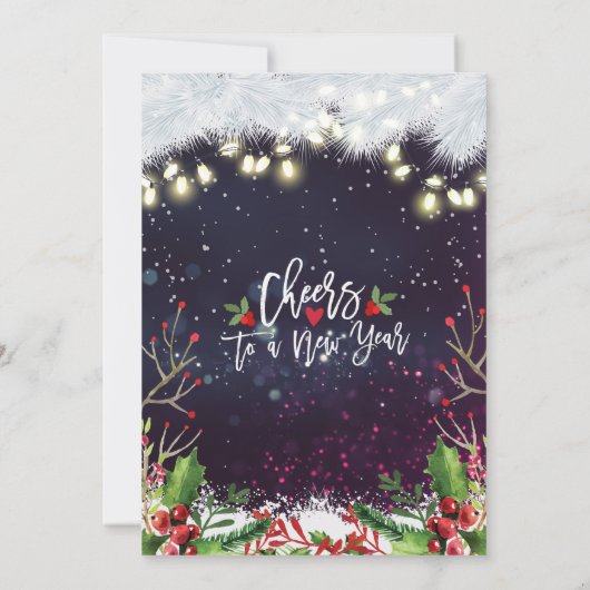 Iss Drink & Be Frohe Weihnachten Party Einladung (Rückseite)