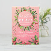 Iss Drink & Be Frohe Weihnachten Party Einladung (Stehend Vorderseite)