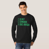 Iss Drink be I Rish Funny St Patrick's Day T-Shirt (Vorne ganz)