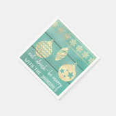 Iss Drink be Merinth Mint Holz White Gold Schneefl Serviette (Ecke)