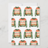 Iss Drink & Be Ugly Sweater Weihnachts-Party Einladung (Rückseite)