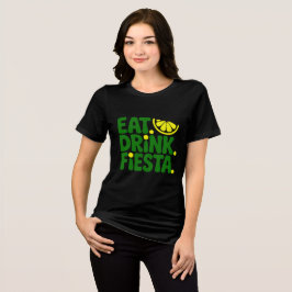 Iss Drink Fiesta Minimal Retro T-Shirt Tri-Blend Shirt