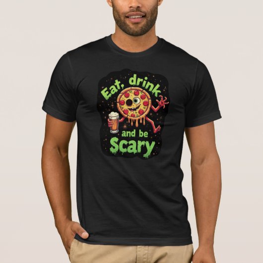 Iss Drink und sei Beängstigend Funny T - Shirt (Vorderseite)
