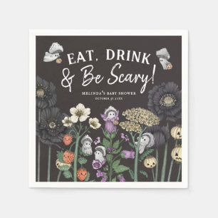 Iss Drink und sei Beängstigend Halloween Baby Dusc Serviette