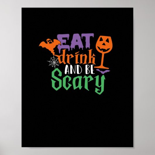 Iss Drink und sei Beängstigend Halloween Classic F Poster (Vorne)