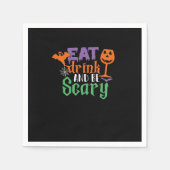 Iss Drink und sei Beängstigend Halloween Classic F Serviette (Vorderseite)