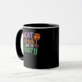 Iss Drink und sei Beängstigend Halloween Classic F Tasse (Vorderseite Links)