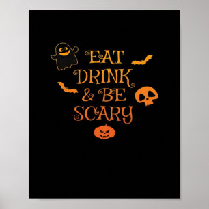 Iss Drink und sei Beängstigend Halloween Classic R Poster