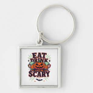 Iss Drink und sei Beängstigend Halloween Design kr Schlüsselanhänger
