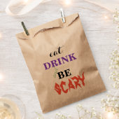 Iss Drink und sei Beängstigend Halloween Geschenktütchen (Ausgeschnitten)