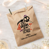 Iss Drink und sei Beängstigend Halloween Leckerei Geschenktütchen (Ausgeschnitten)