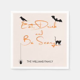 Iss Drink und sei Beängstigend Halloween Papier Na Serviette