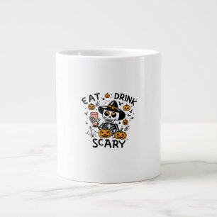 Iss Drink und sei Beängstigend Halloween Pumpkin M Jumbo-Tasse