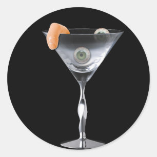 Iss Drink und sei Beängstigend Halloween Runder Aufkleber