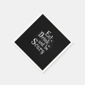 Iss Drink und sei Beängstigend Halloween Serviette (Ecke)