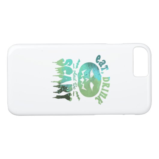 Iss Drink und sei Beängstigend zu Halloween Case-Mate iPhone Hülle (Rückseite (Horizontal))