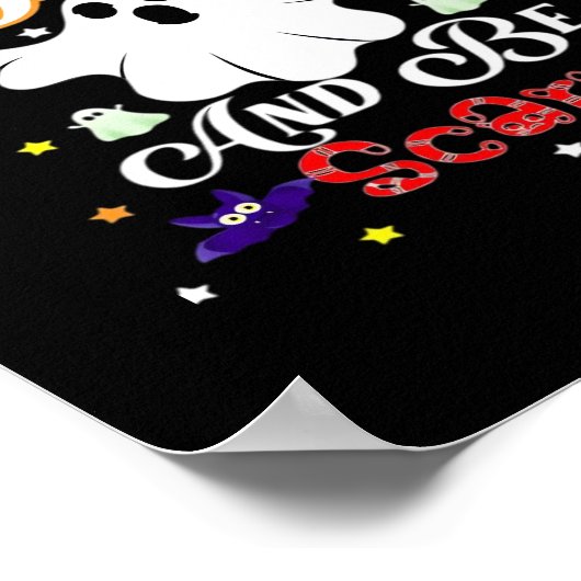 Iss Drink und sei Beängstigend zu Halloween. Poster (Ecke)