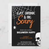 Iss Drink und sei Beängstigendes Halloween-Party S Einladung (Vorderseite)