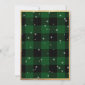 Iss Drink und sei froh grün Karierte Weihnachten Einladung (Rückseite)